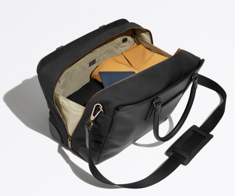 Bolsa Duffle Away Transit Cuero Negros | 91AZ5vvPFt4