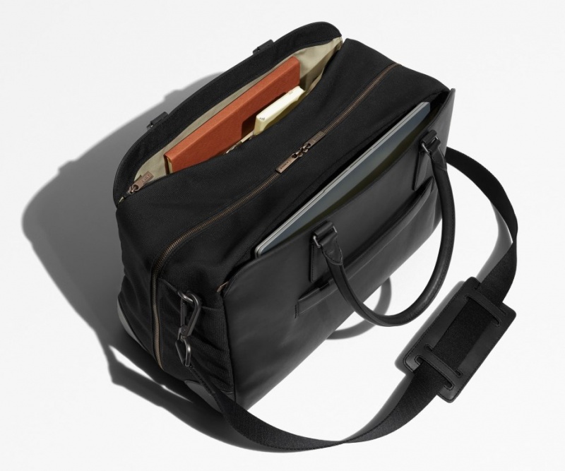 Bolsa Duffle Away Transit Cuero Negros | 91AZ5vvPFt4