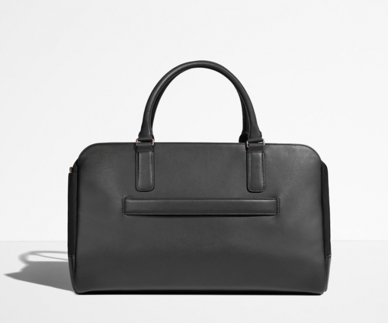 Bolsa Duffle Away Transit Cuero Negros | 91AZ5vvPFt4