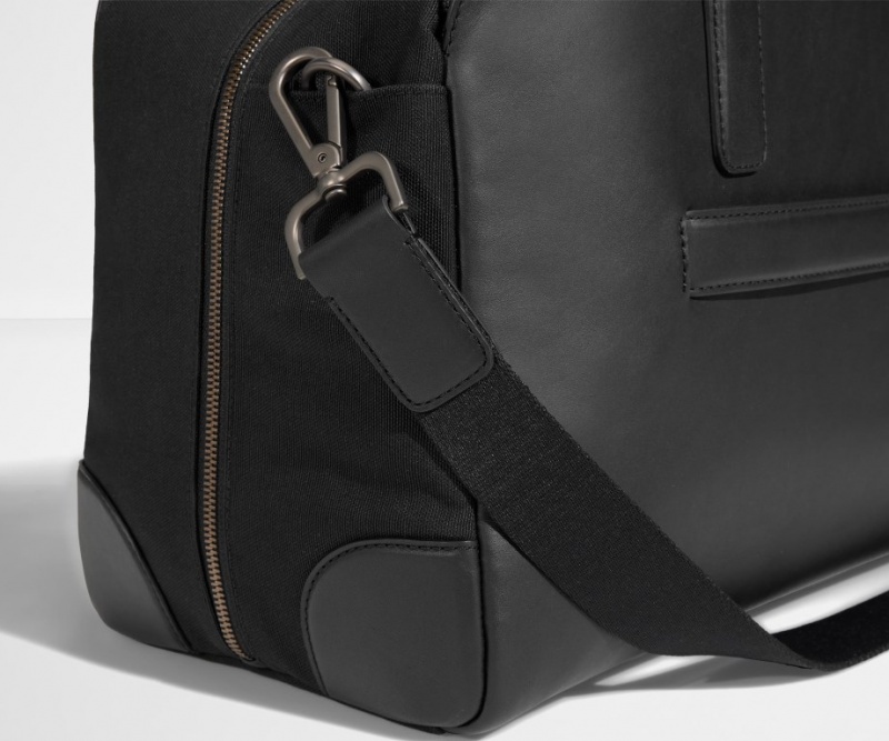 Bolsa Duffle Away Transit Cuero Negros | 91AZ5vvPFt4