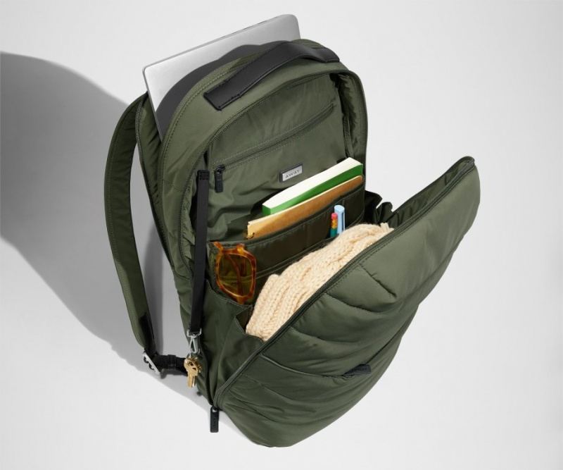 Mochilas Away Acolchado Everywhere Zip Verde Oliva Verdes | yMsOkrT50qq