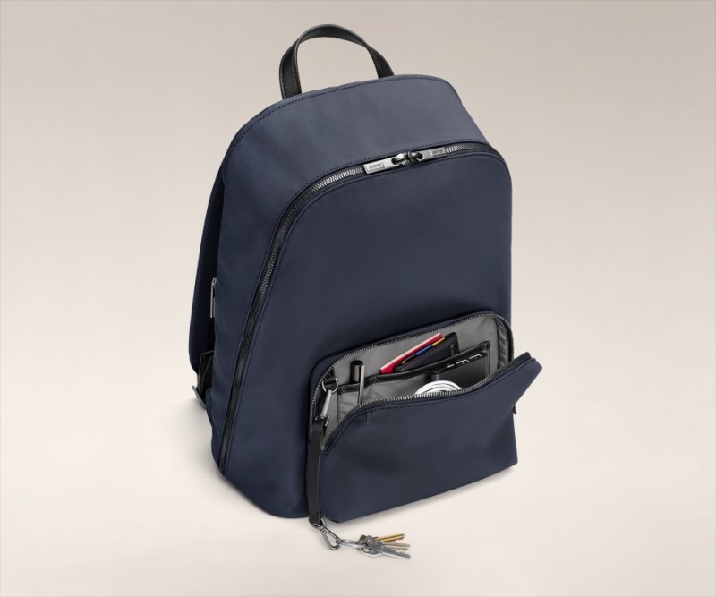 Mochilas Away Front Pocket Azul Marino Azules | V2NM2DobBNV